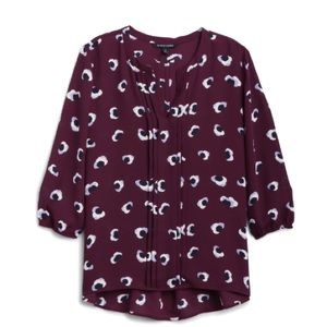 Never worn pleated neck blouse